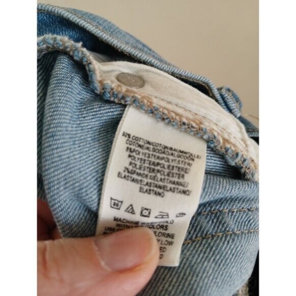 Free People Flare Decorative Seams Festival Boho Denim Blue Jeans Women's 30 - Picture 7 of 7